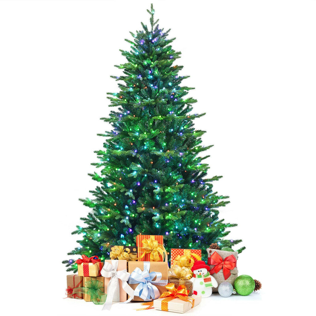 8ft App-Controlled Pre-lit Christmas Tree w/ 15 Modes Multicolor Lights
