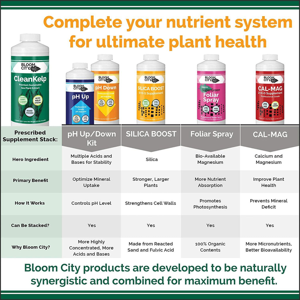 organic liquid seaweed and kelp fertilizer supplement by bloom city, 5 gallon (640 oz) concentrated makes 3750 gallons