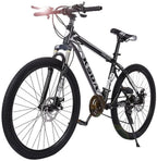 26''Mountain Bike for Adults,MXXJJ Lightweight 21 Speeds Mountain Road Bicycles,Carbon Steel Frame,Dual Disc Brake,Shock-Absorbing