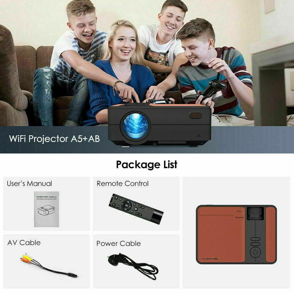 wireless android led projector blue-tooth full hd 1080p video hdmi office ppt tv