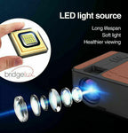 wireless android led projector blue-tooth full hd 1080p video hdmi office ppt tv
