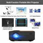 wireless android led projector blue-tooth full hd 1080p video hdmi office ppt tv