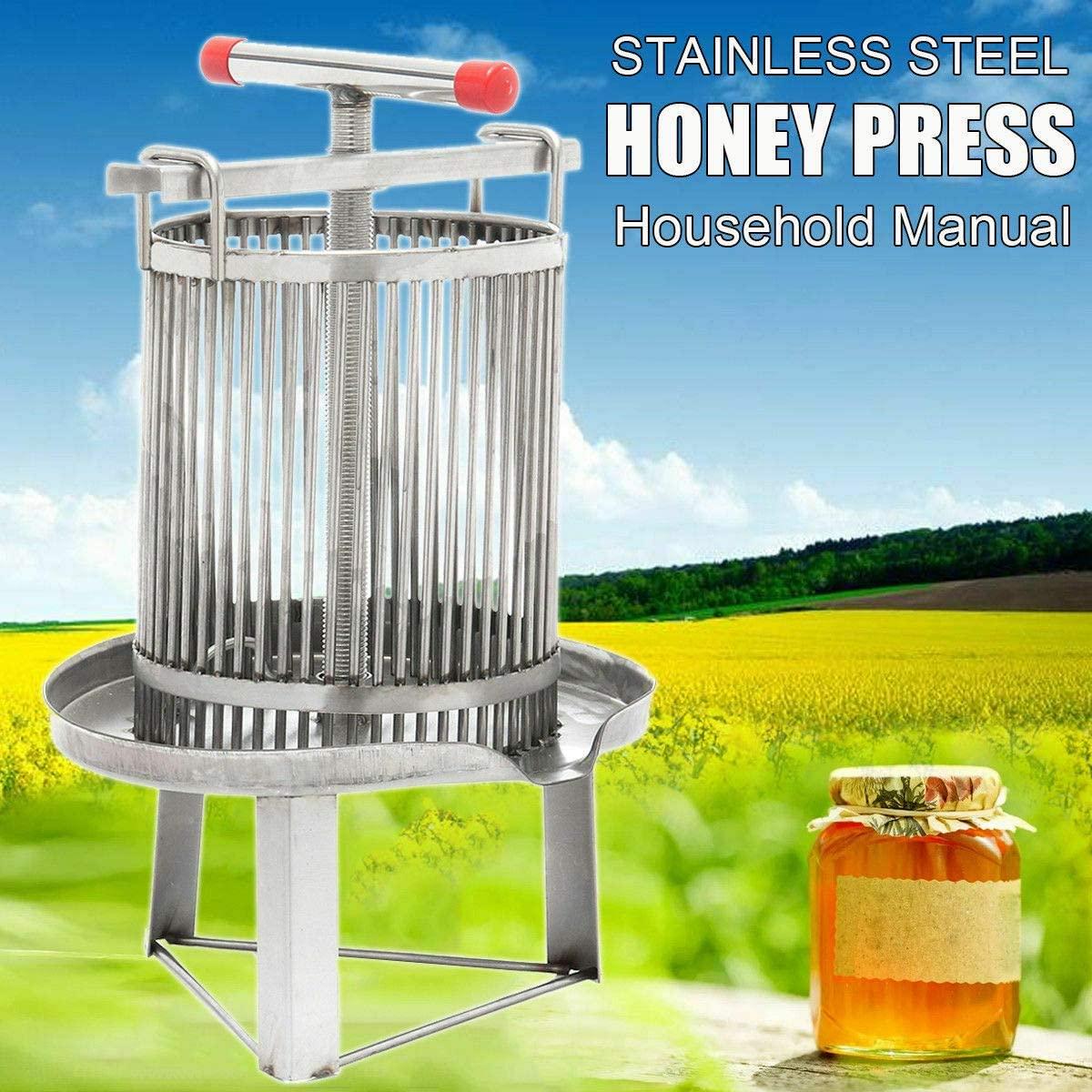 honey press extractor stainless steel household manual honey press paraffin machine press beekeeping tool diameter 24cm usa stock