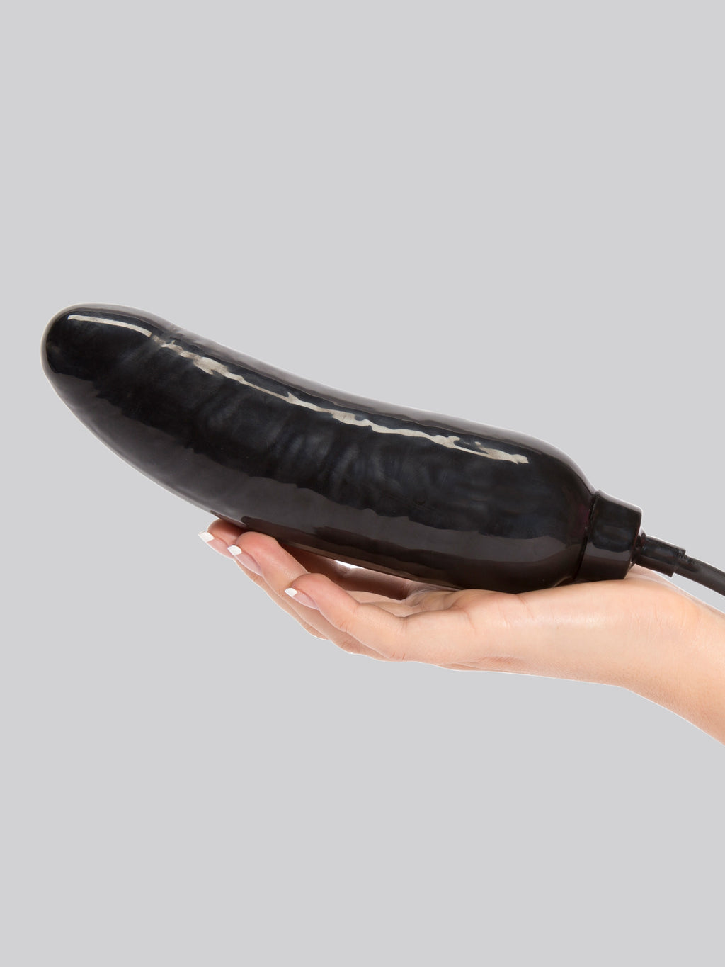 Cock Locker Extra Large Inflatable Dildo 8 Inch, Black