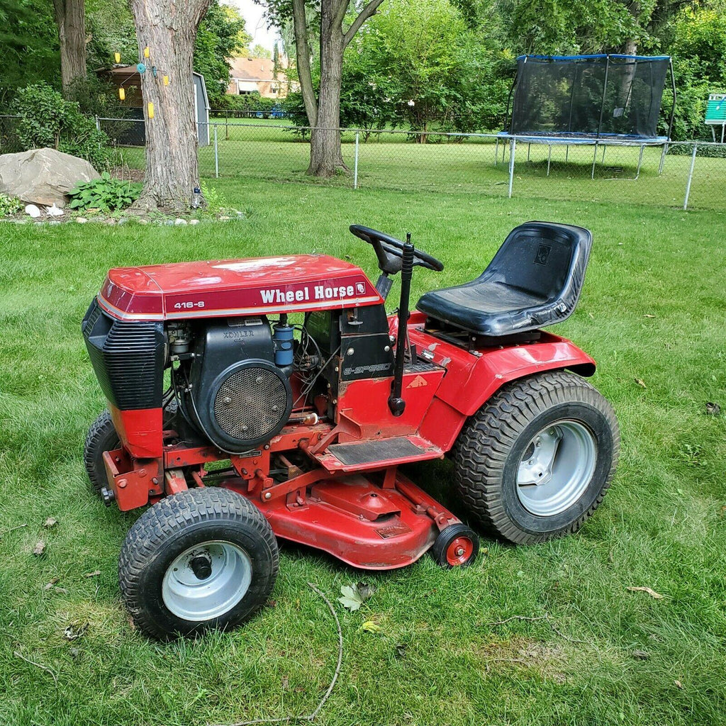 vintage wheel horse garden tractor mower snow blower 416-8 8 speed