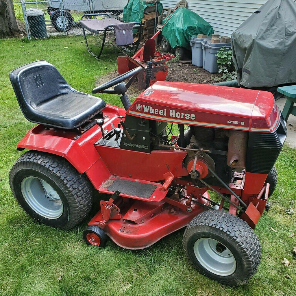 vintage wheel horse garden tractor mower snow blower 416-8 8 speed