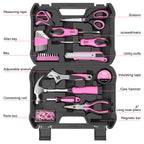 Pink Tool Kit 69 Piece Tool Kit for Women Small Basic Hand Tool Box Home Tool Set Perfect for Ladies and Girls with General Home Repairs, DIY Project,Office and ColleDormitory Use
