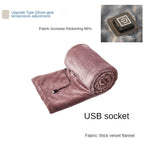Electric blanket, heating blanket, machine washable, 5V USB portable electric blanket, intelligent fast heating thermostat -(140*80cm) pink