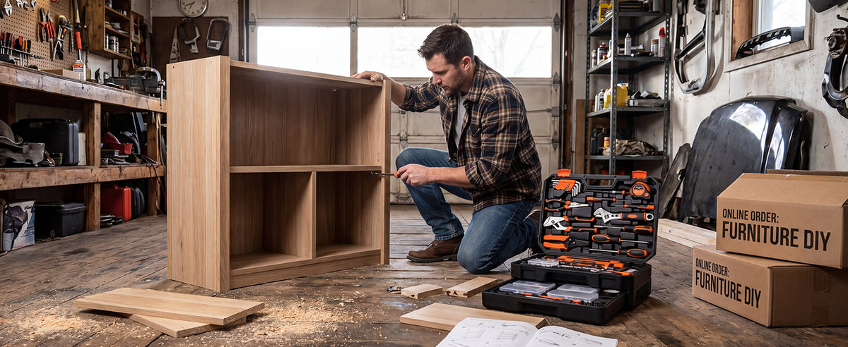 330-Piece Complete Homeowners Tool Box Set with Pull-Out Drawer | Durable Tool Kit, Versatile Home Repair Tool Kit for Auto & Household, DIY Projects
