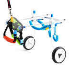 Dinfoger Walk Pet Wheelchair for Assisted Handicapped Hind Legs Adjustable Small Dog Aid with