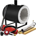 LEZHENQI Propane Forge TF9000 Portable Gas Forge Single Burner Knife Making Blacksmith Kit for Farrier Sword