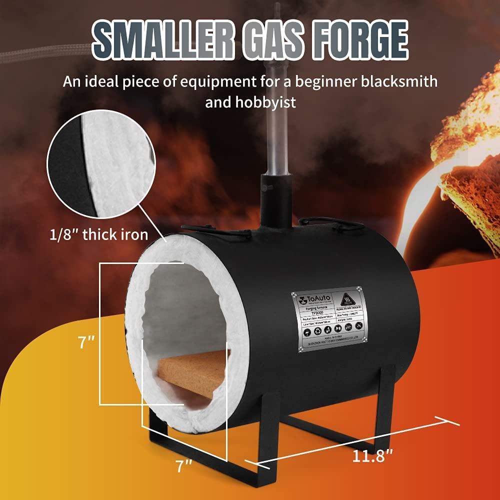 YICHANG Propane Forge TF9000 Portable Gas Forge Single Burner Knife Making Blacksmith Kit for Farrier Sword