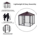 PawHut Lockable Dog House Kennel with Water-Resistant Roof for Small and Medium Small Sized Pets