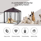 PawHut Lockable Dog House Kennel with Water-Resistant Roof for Small and Medium Small Sized Pets