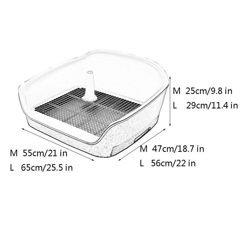 Dog Potty, Portable Plastic Fenced Toilet Potty Pee Training Tray Litter Box for Dog Puppy Pet