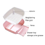 Dog Potty, Portable Plastic Fenced Toilet Potty Pee Training Tray Litter Box for Dog Puppy Pet