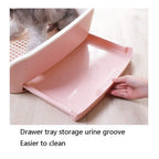 Dog Potty, Portable Plastic Fenced Toilet Potty Pee Training Tray Litter Box for Dog Puppy Pet