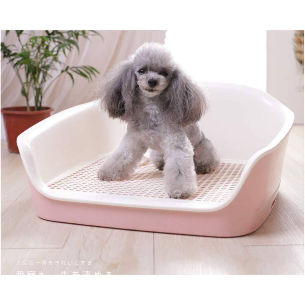 Dog Potty, Portable Plastic Fenced Toilet Potty Pee Training Tray Litter Box for Dog Puppy Pet