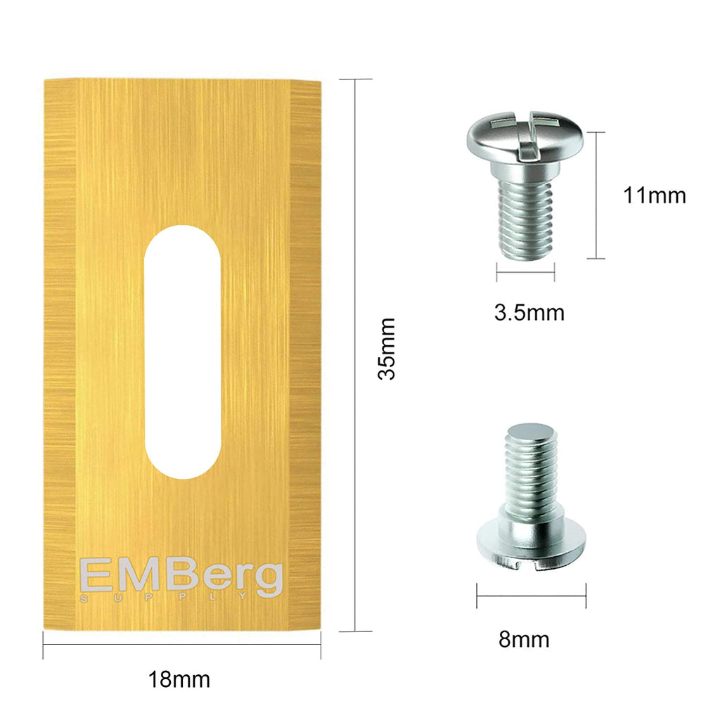 EMBerg Endurance Blades (18 Pack) for  Automower  McCulloch Robotic Lawnmower Mowing Lawn Mower Robo Robot Accessories Replacement Blade for 315 430 435 450 Others. (ium Coated)