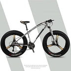 CHICAI Student Bike Adult 26-inch High-Carbon Beach Snow Fat Bike Mountain Cross-Country Steel Ultra-Wide Tire Sports Bike 21-30speed Low-Speed Racing (Size : 24-Speed)