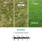 36V 15" Brushless Cordless Electric Dethatcher and Scarifier Compatible with  18V Battery(Tool Only), w/12Gal Thatch Collection Bag, 5-Depth Adjustment, -Fold, Walk Behind for Lawn Care
