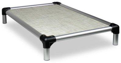 Kuranda Dog Bed - Chewproof - All-Aluminum (Silver) - Indoor/Outdoor - Elevated - Easy to Clean - Water Proof - Breathability - Vinyl Weave Fabric