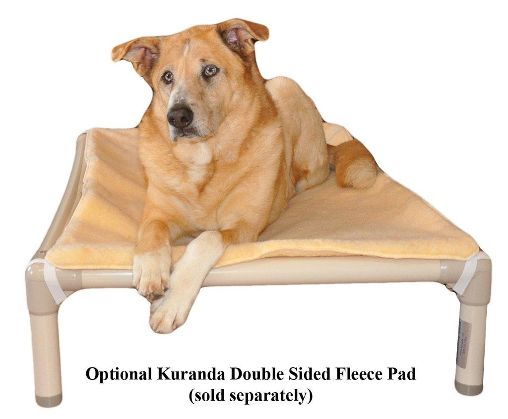 Kuranda Dog Bed - Chewproof - All-Aluminum (Silver) - Indoor/Outdoor - Elevated - Easy to Clean - Water Proof - Breathability - Vinyl Weave Fabric