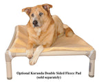 Kuranda Dog Bed - Chewproof - All-Aluminum (Silver) - Indoor/Outdoor - Elevated - Easy to Clean - Water Proof - Breathability - Vinyl Weave Fabric