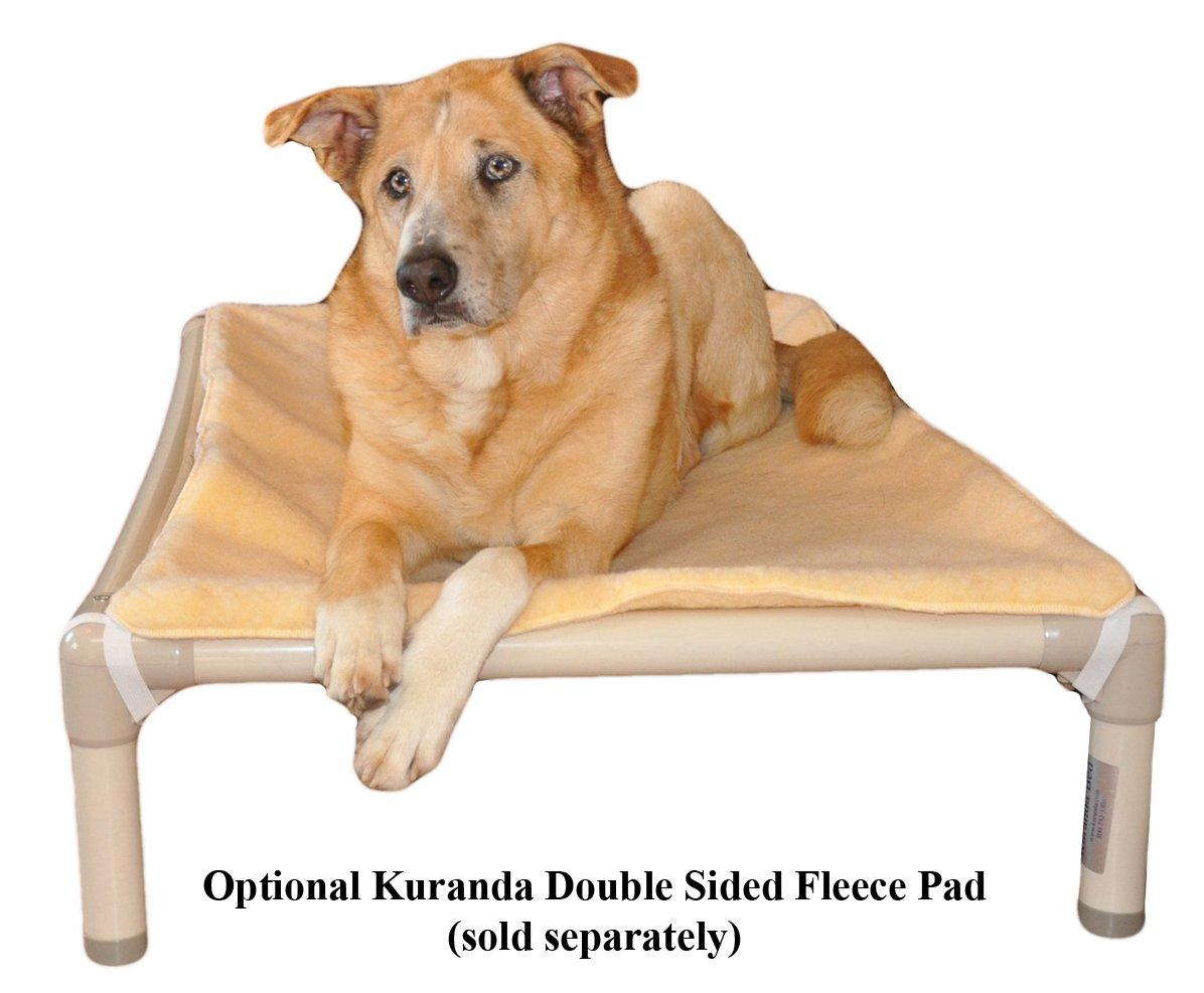 Kuranda Dog Bed - Chewproof - All-Aluminum (Silver) - Indoor/Outdoor - Elevated - Easy to Clean - Water Proof - Breathability - Vinyl Weave Fabric