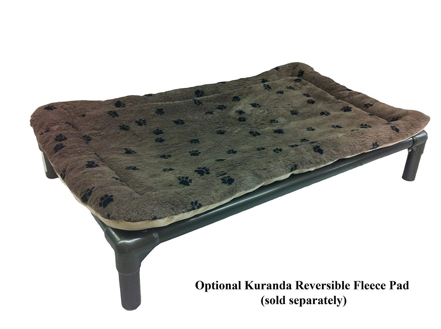 Kuranda Dog Bed - Chewproof - All-Aluminum (Silver) - Indoor/Outdoor - Elevated - Easy to Clean - Water Proof - Breathability - Vinyl Weave Fabric