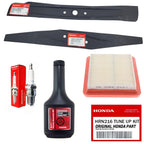 HRN216 Lawn Mower Tune Up Kit - Includes 17211-Z8B-901 Air Filter, 98079-55846 Spark Plug, 08213-10W30 12oz Bottle of 10W-30 Oil, 72531-VR8-M00 Lower Blade and 72511-VR8-M00 Upper Blade
