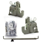 category #1 pat's easy change with stabilizer bar - quick hitch system on the market – flexible, durable and affordable - comes w/ 4 pair of lynch pin washers