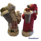 Karen Didion Originals Cream Christmas Greetings Santa Figurine, 21 Inches