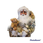 Karen Didion Originals Cream Christmas Greetings Santa Figurine, 21 Inches