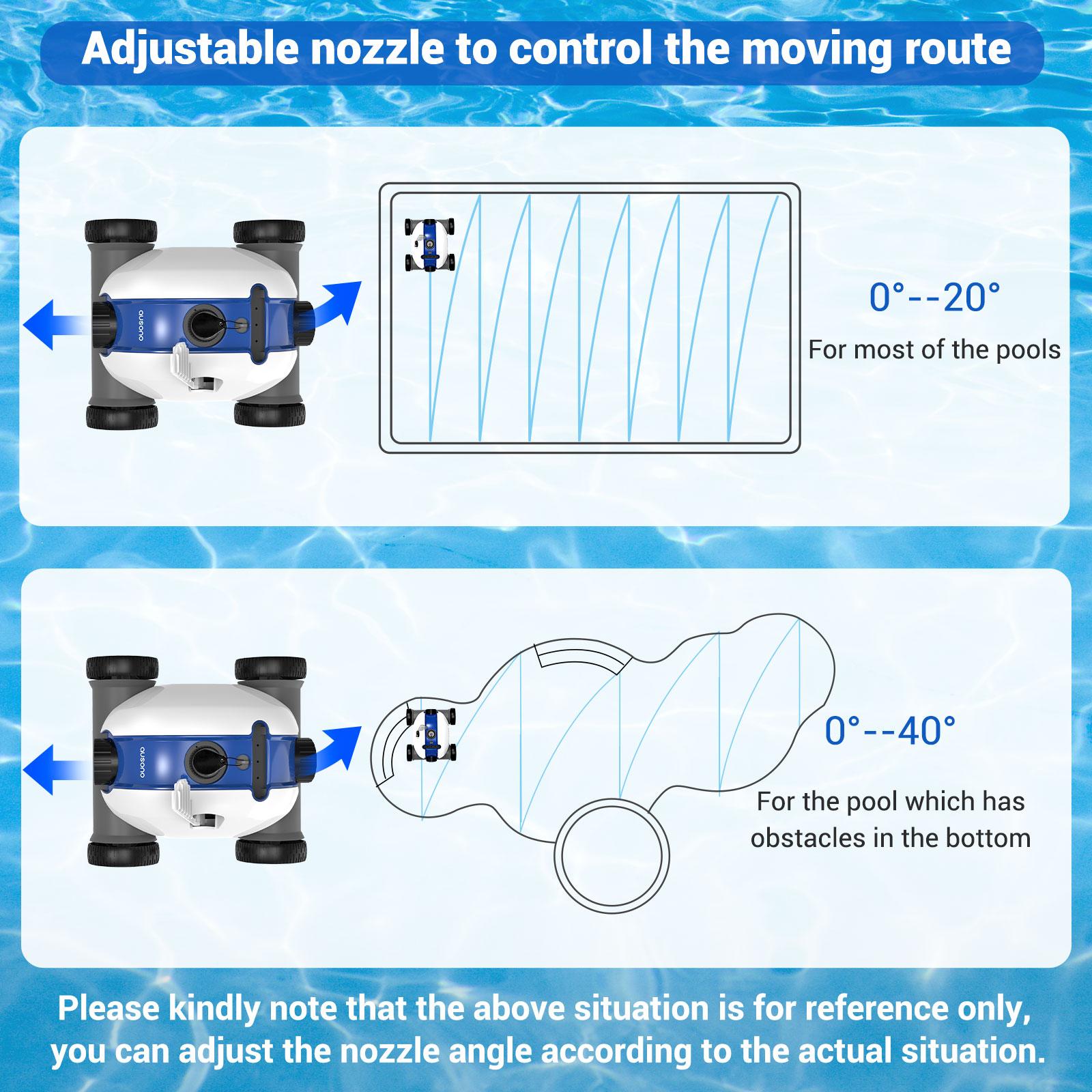 ausono cordless automatic robotic pool cleaner for in-ground and above ground swimming pool