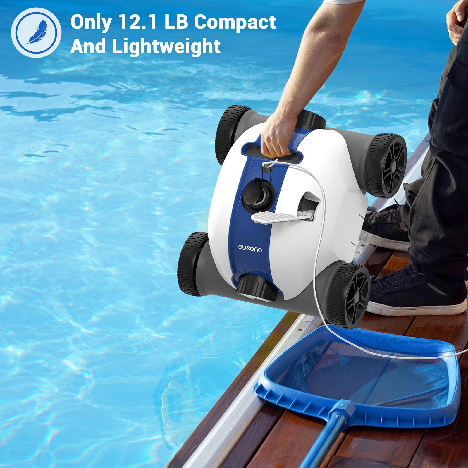 ausono cordless automatic robotic pool cleaner for in-ground and above ground swimming pool
