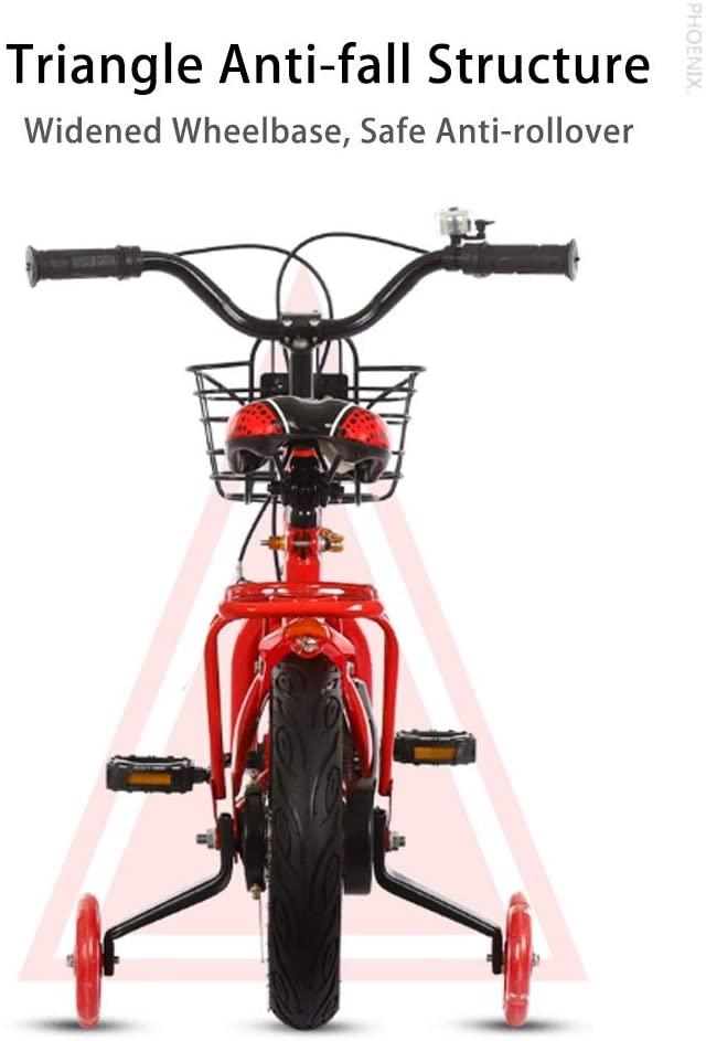 JLFSDB Kids Bike BMX Bike for Kids Boys Girls Bicycle Boy’s Girl’s Kids Children Child Bike Bicycle 2-8years Old Boys and Girls'bicycle 12/14/16 Inch Bicyc (Color : Red, Size : 12)