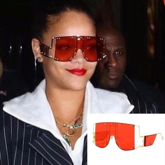 Sunglasses - Ladies Luxury Oversized Rivet Shades