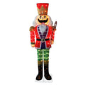 VEIKOUS 5FT Lighted Outdoor Christmas Decoration Nutcracker Soldier Holiday Decor Indoor with Ground Stake