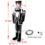 VEIKOUS 5FT Lighted Outdoor Christmas Decoration Nutcracker Soldier Holiday Decor Indoor with Ground Stake