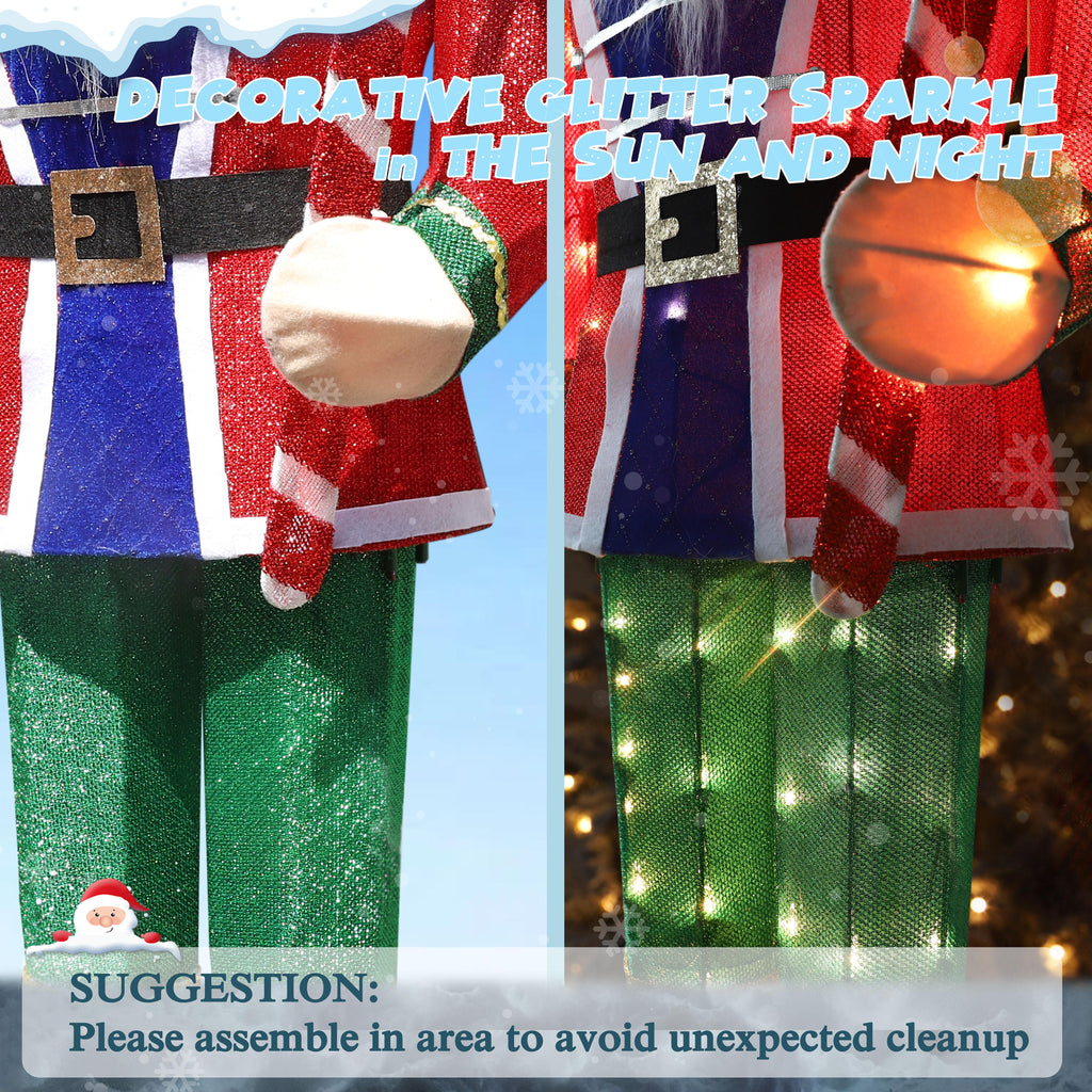 VEIKOUS 5FT Lighted Outdoor Christmas Decoration Nutcracker Soldier Holiday Decor Indoor with Ground Stake