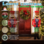 VEIKOUS 5FT Lighted Outdoor Christmas Decoration Nutcracker Soldier Holiday Decor Indoor with Ground Stake