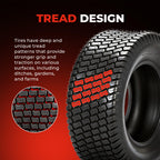 20x10.00-8 Lawn Mower Tires, 4 Ply Tubeless, Set of 2 | 20x10-8, 4PR, Turf-S Tread, Fits Riding Mowers, Lawn/Garden Tractors &amp; Golf Carts, Utility Vehicles, 2-Pack