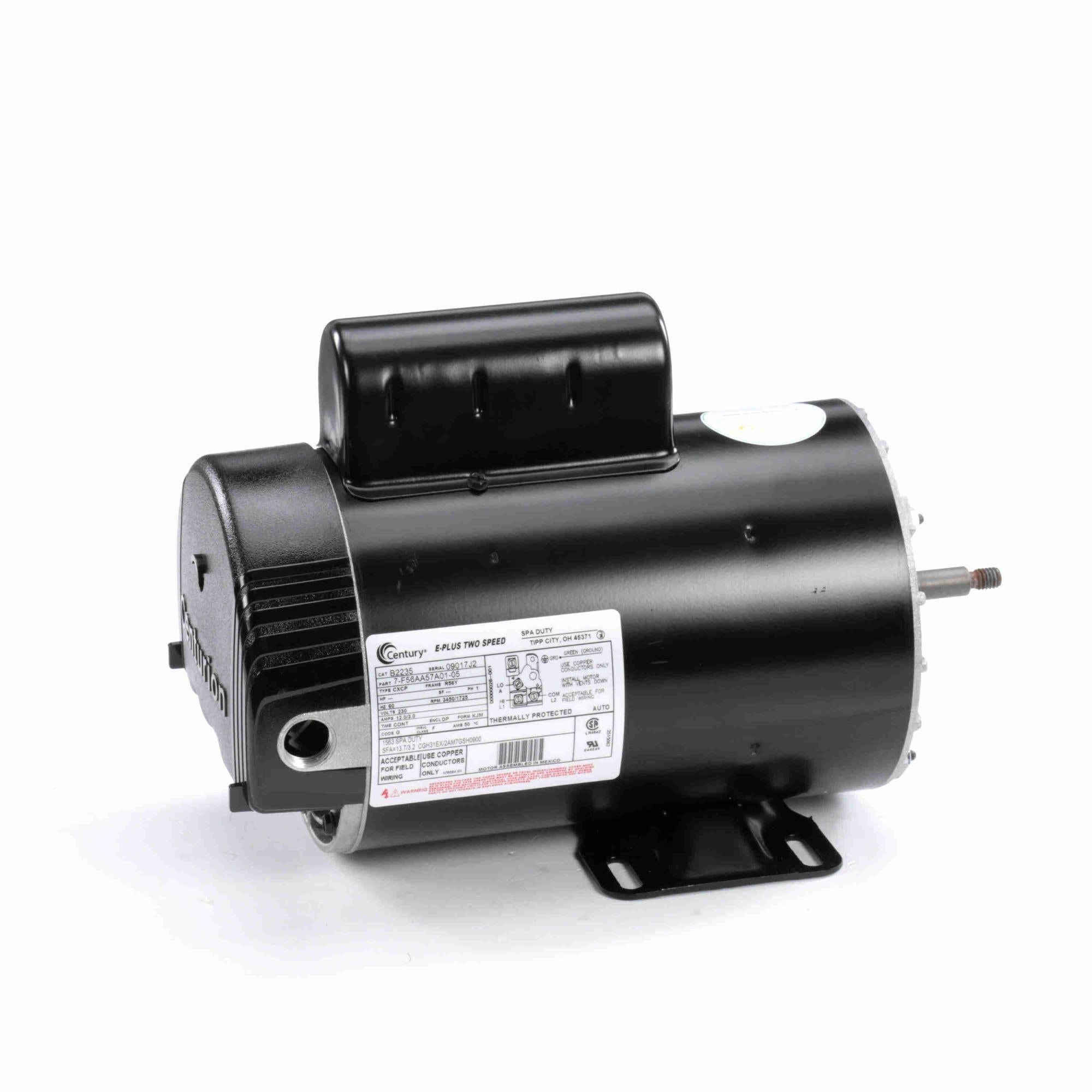 4 hp thru bolt threaded shaft horizontal pool pump motor, 1 sf