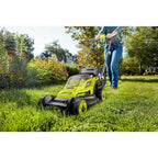 ONE+ 18V 13 In. Cordless Battery Walk Behind Push Lawn Mower With 4.0 Ah And