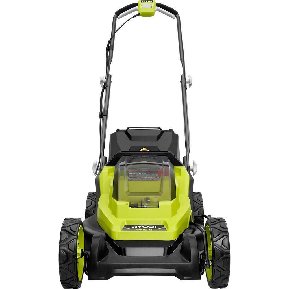 ONE+ 18V 13 In. Cordless Battery Walk Behind Push Lawn Mower With 4.0 Ah And