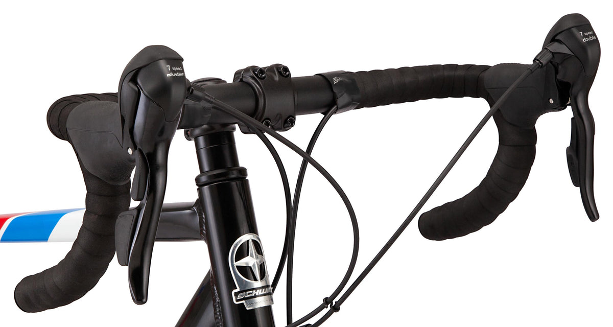 Schwinn Millsaps Road Bike, 700c wheels, 14 speeds, black / red, cyclocross
