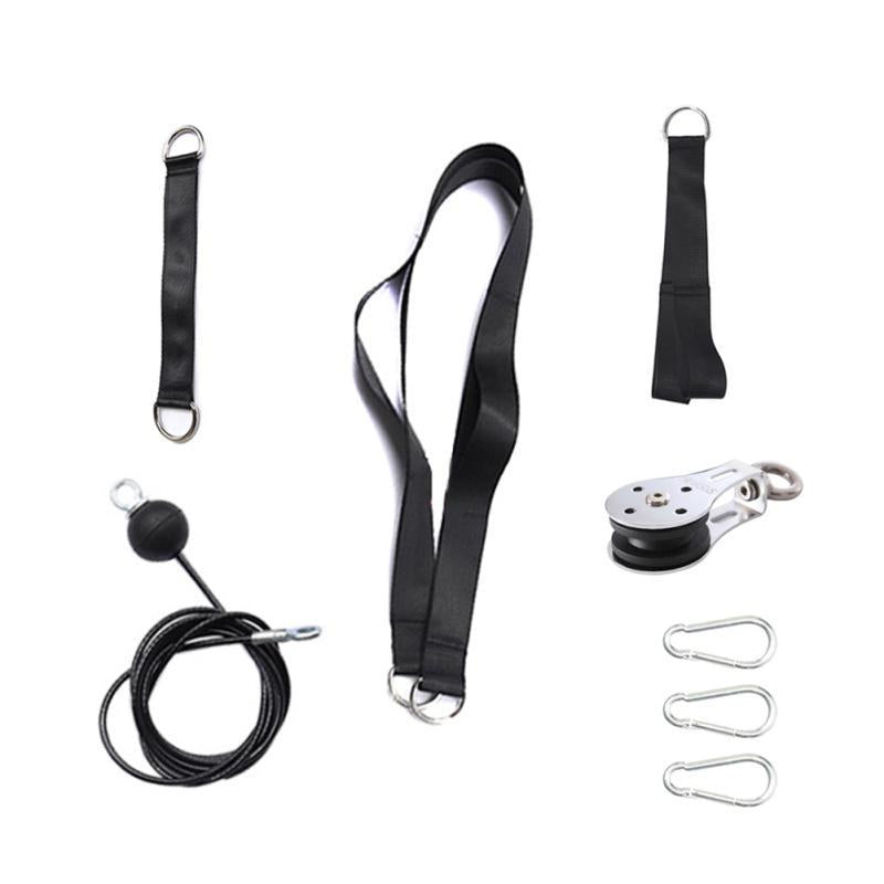 Fitness Pulley Cable System DIY Loading Pin Lifting Triceps Rope Machine Workout Adjustable Length Home Gym Sport Accessories