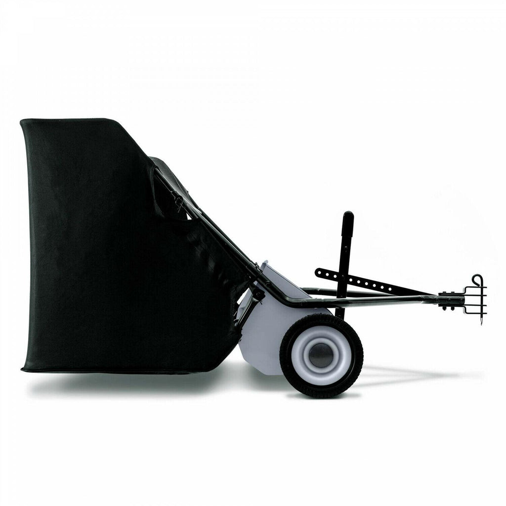 Lawn Sweeper 50 Inch 26 Cu. Ft. Collapsible Hopper 3-Position Hitch Adjustment