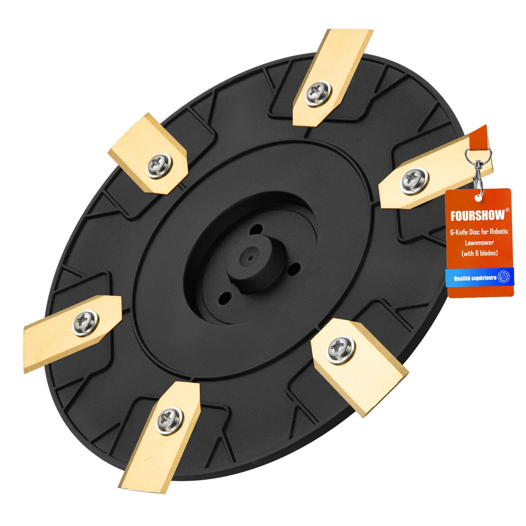 【Cut More Efficiently】 Blade Discs + 6 Pcs Blades Compatible with  Sileno City 400 600 / McCulloch ROB S400 S500 S600 S800, Robotic Lawn Mower Blade Disc